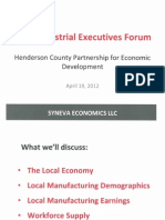 SYNEVA Economics, Industrial Executives Forum 04.19.2012