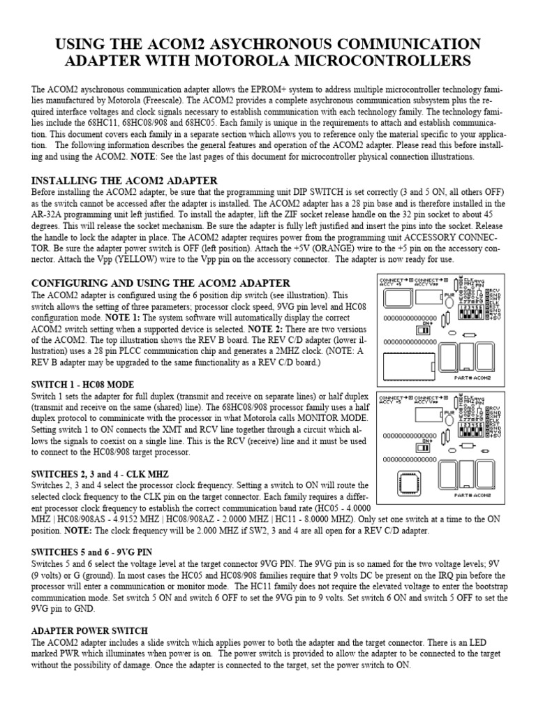 Acom2 Adv | PDF | Read Only Memory | Microcontroller