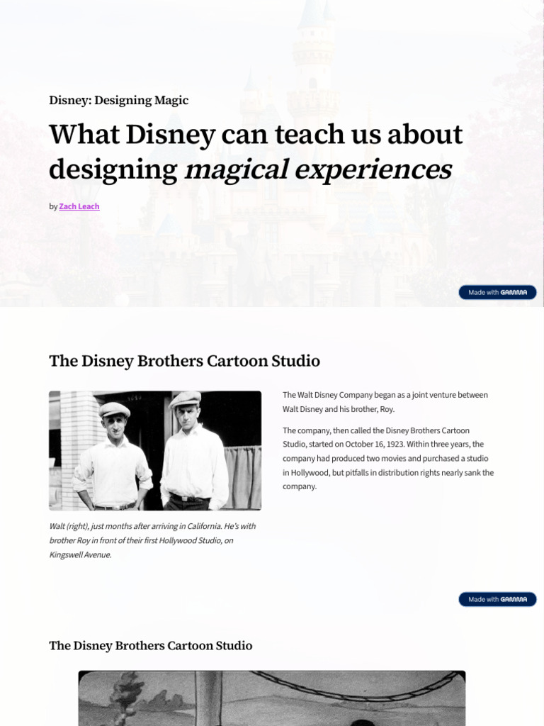 Disney Designing Magic | PDF | The Walt Disney Company | Walt Disney