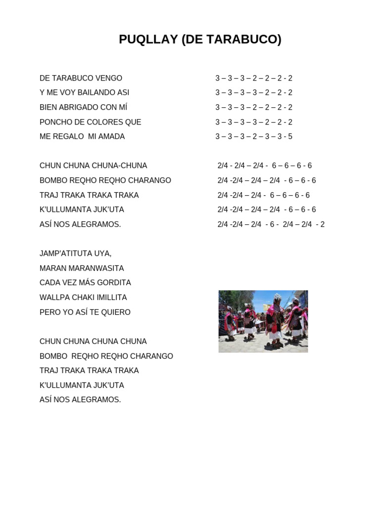 Canciones Tradicionales de Tarka | PDF