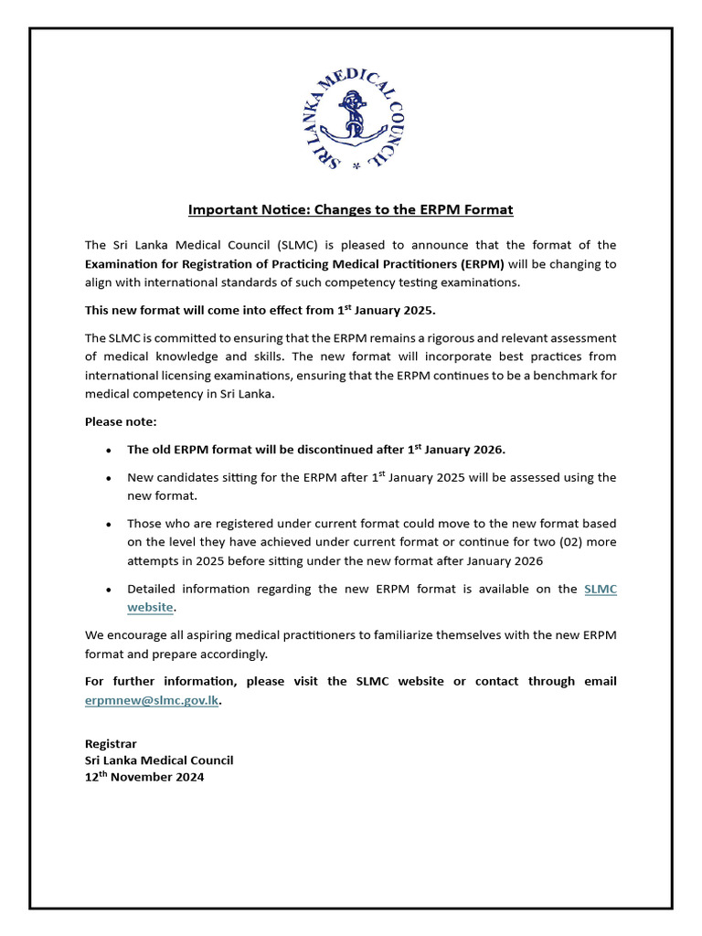 ERPM Format Changes Effective 2025 | PDF