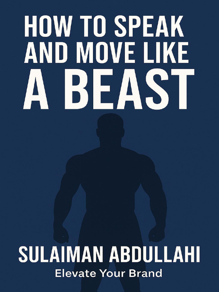 How To Speak and Move Like A Beast - Final With Cover | PDF