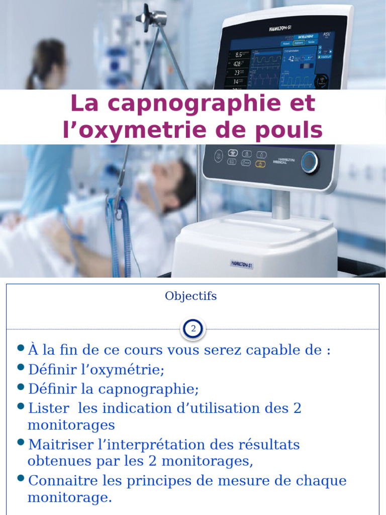 Capnographie et oxymétrie de pouls | PDF | Spécialités médicales ...