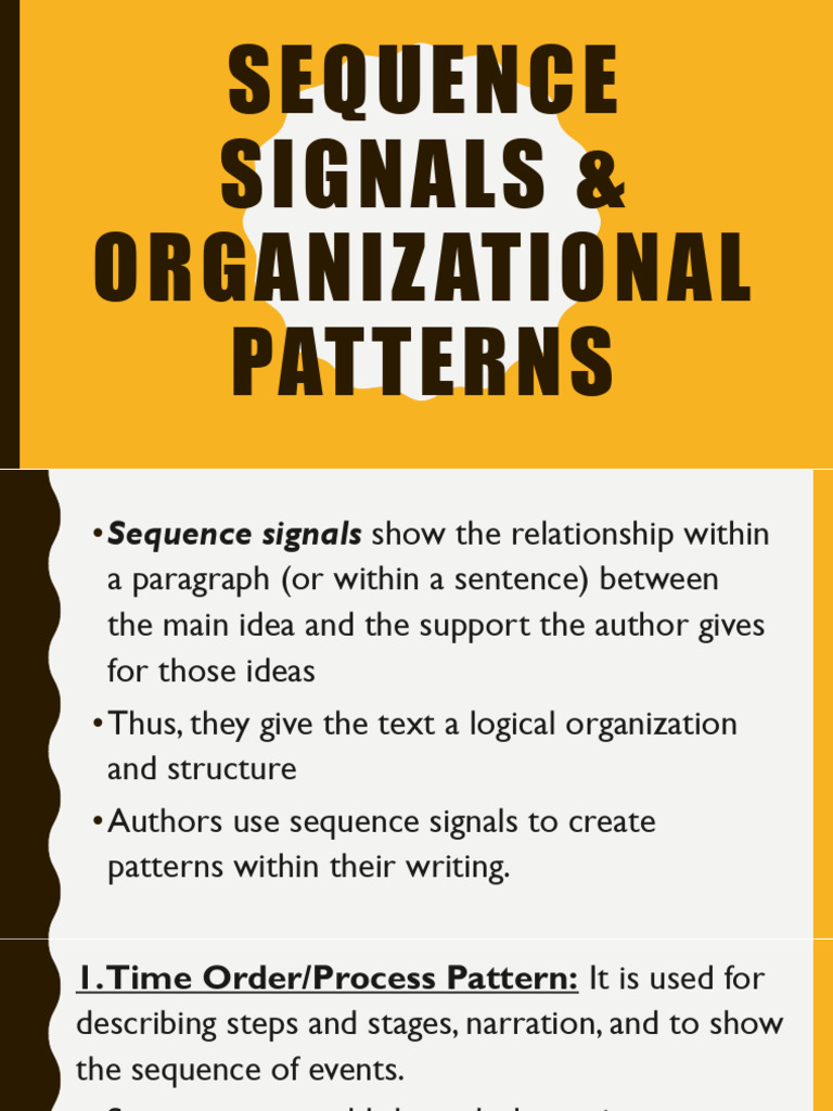 Sequence Signals in Writing Patterns | PDF | Internet Access