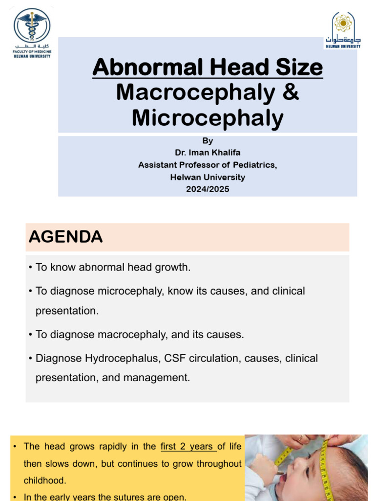 Abnormalities of Head Growth (20242025) | PDF | Cerebrospinal Fluid ...