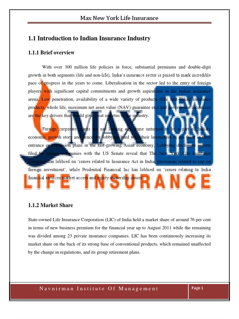 Max New York Life Insurance Insurance Life Insurance