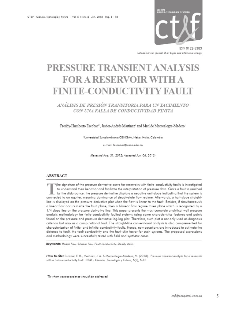 Pressure Transient Analysis of Faulted Reservoirs | PDF | Petroleum ...