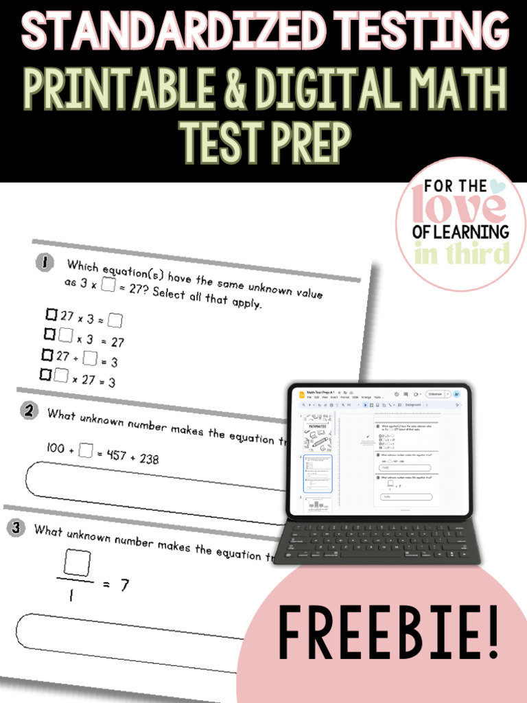 Science of Reading Aligned: Printable & Digital Math Test Prep | PDF ...