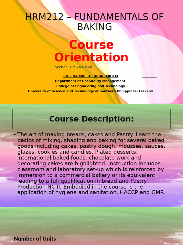 Baking Fundamentals Course Overview | PDF | Cakes | Desserts