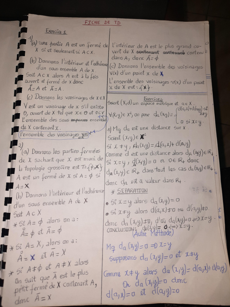 Correction Td Topo Pdf