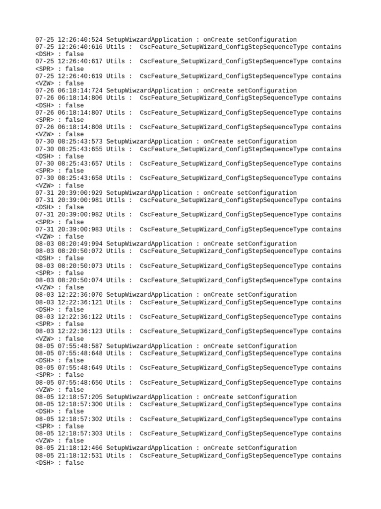 Setup Wizard Configuration Logs | PDF