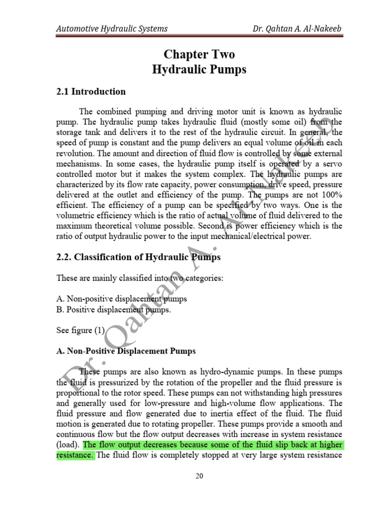 CH 2 Hydraulic Pumps 01 | PDF | Pump | Piston