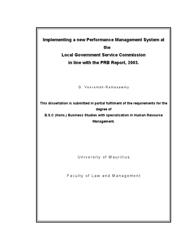 service management dissertation