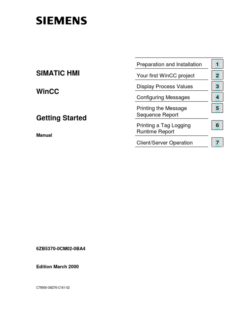 WinCC V5 Manual Getting Started | PDF | Button (Computing) | Double Click