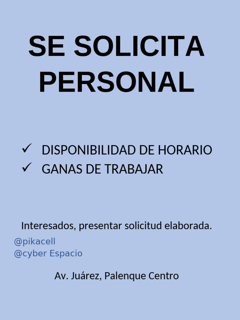 Se Solicita Personal | PDF