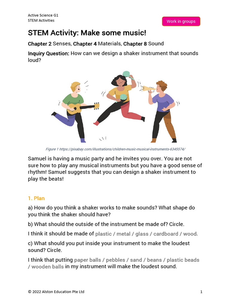 Active Science S1 STEM Activity 1 Make Some Music PDF | PDF