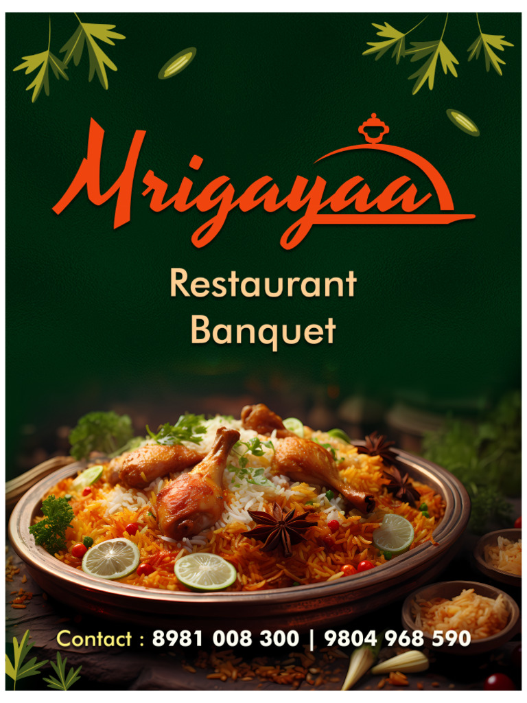 Mrigoya Menu | PDF