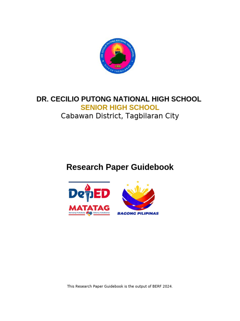 Senior High School Research Guide | PDF | Ellipsis | Apa Style