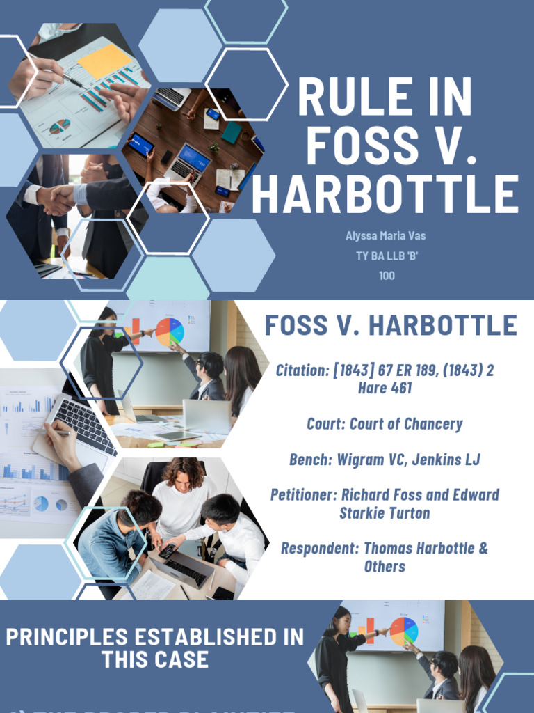 Key Principles of Foss v. Harbottle | PDF