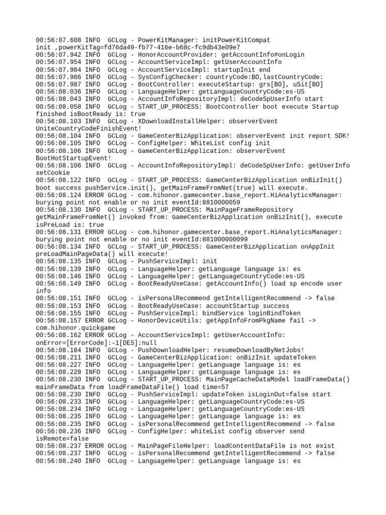 Game Center Startup Log Analysis | PDF | Internet Architecture | Web ...