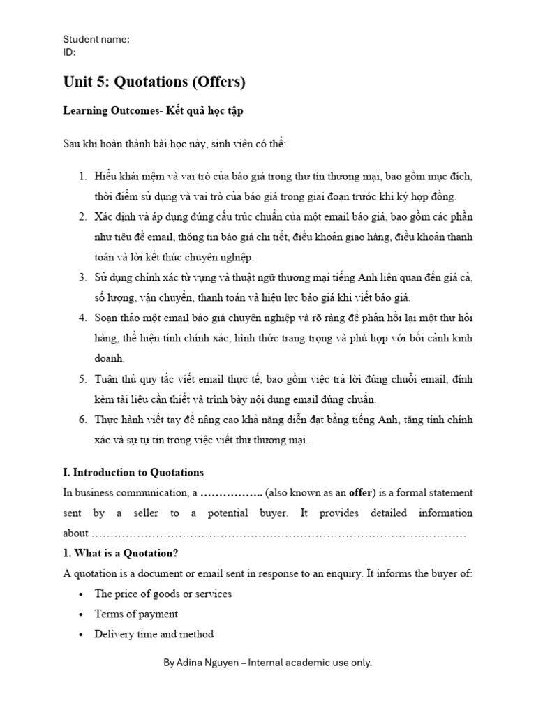 Writing Effective Quotation Emails | PDF | Procurement | Discounts And ...