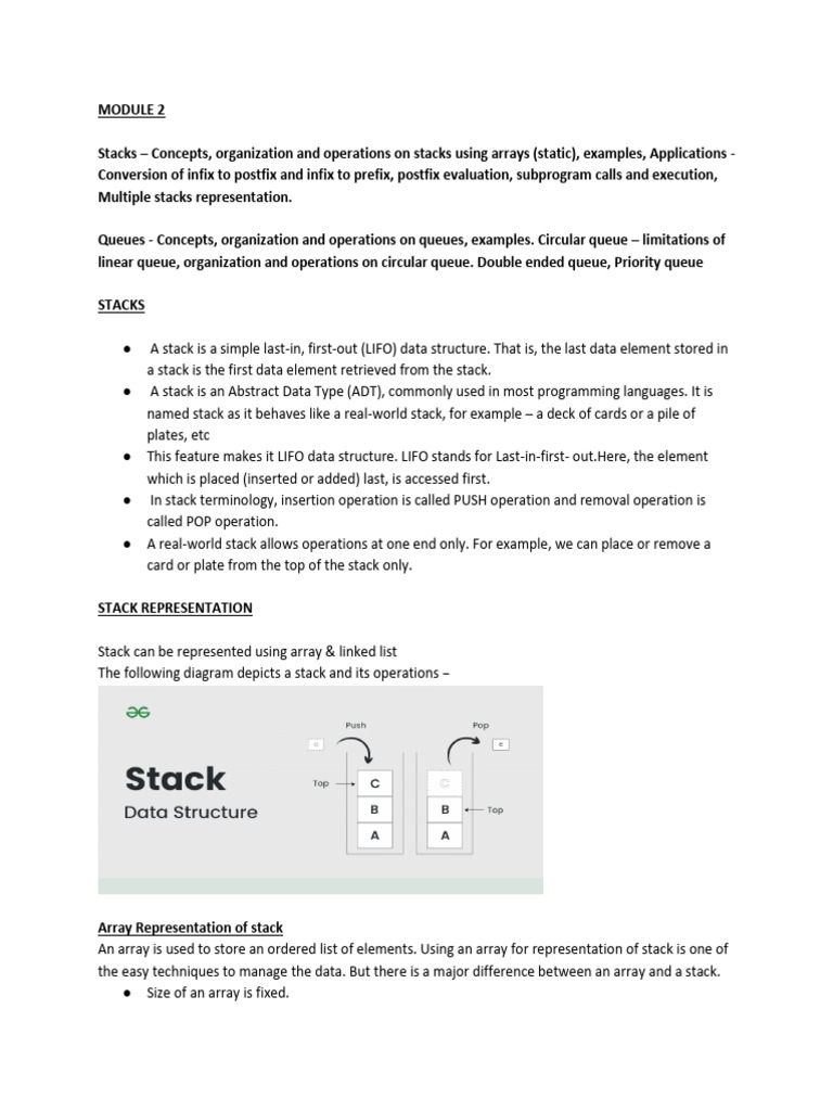 Stacks and Queues in C++ Data Structures | PDF | Queue (Abstract Data ...