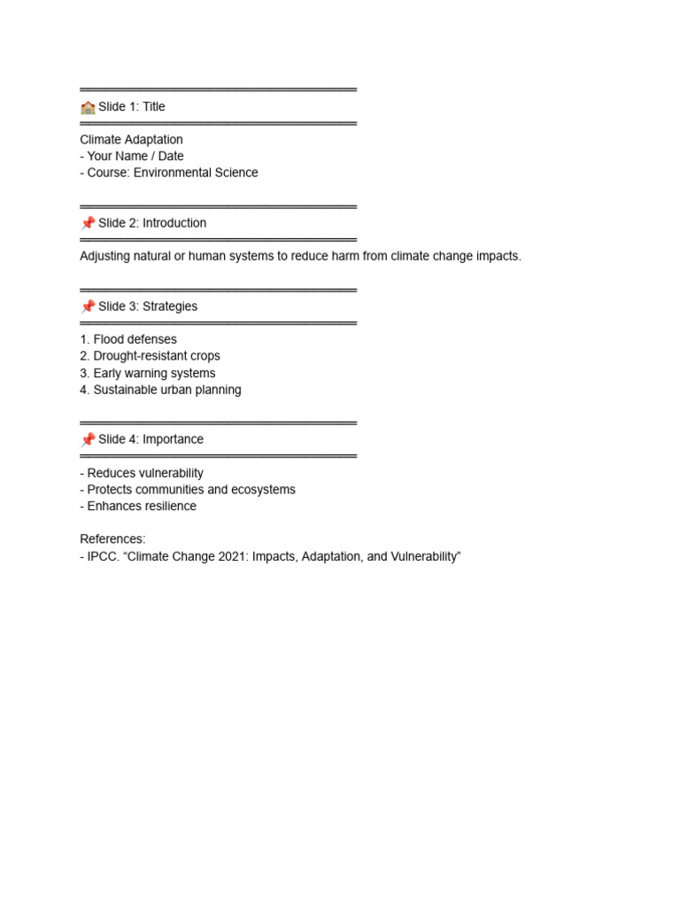 Climate Adaptation Strategies Explained | PDF
