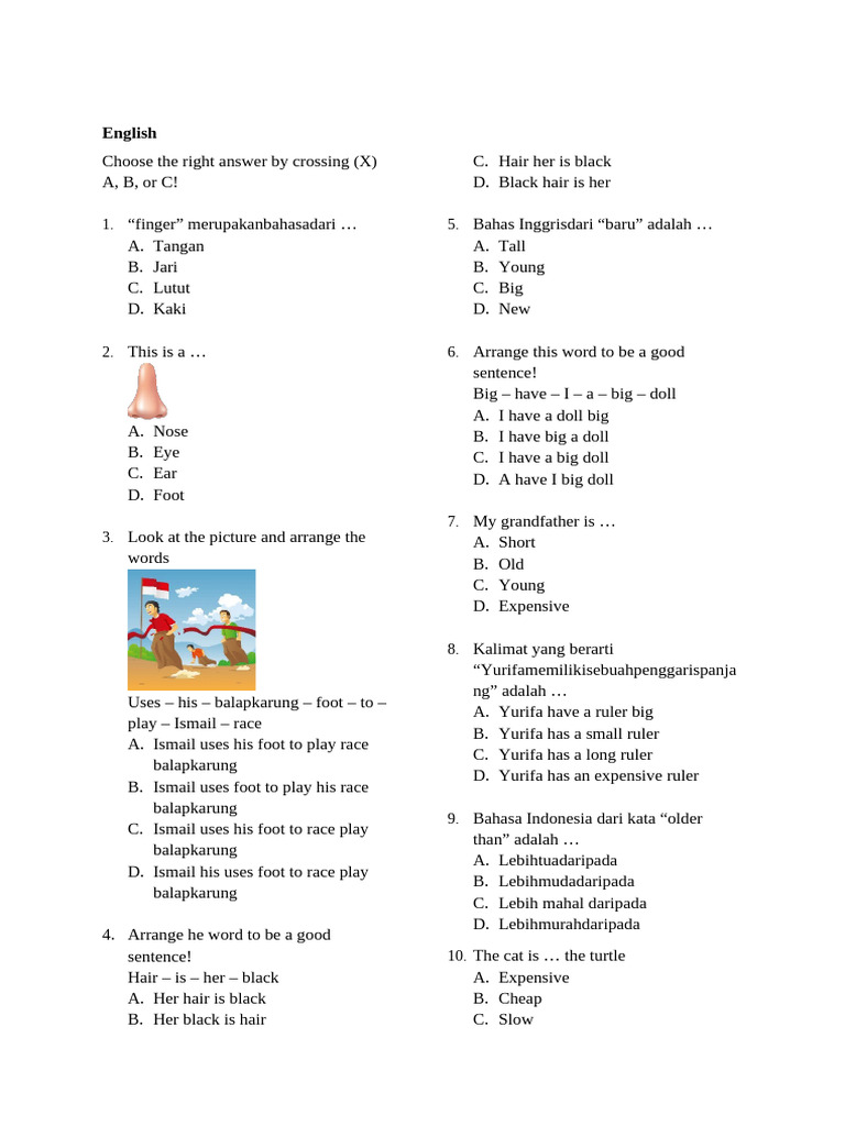 English Language Quiz for Beginners | PDF | Chess Openings | Chess
