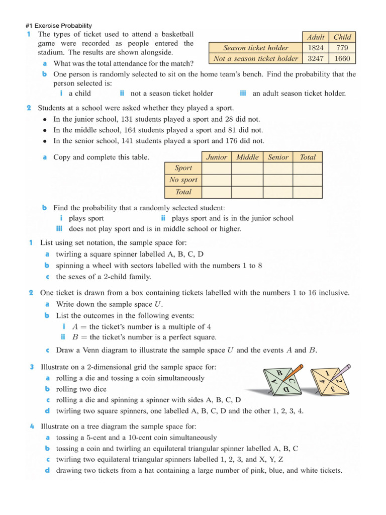 1 Exercise Probability | PDF