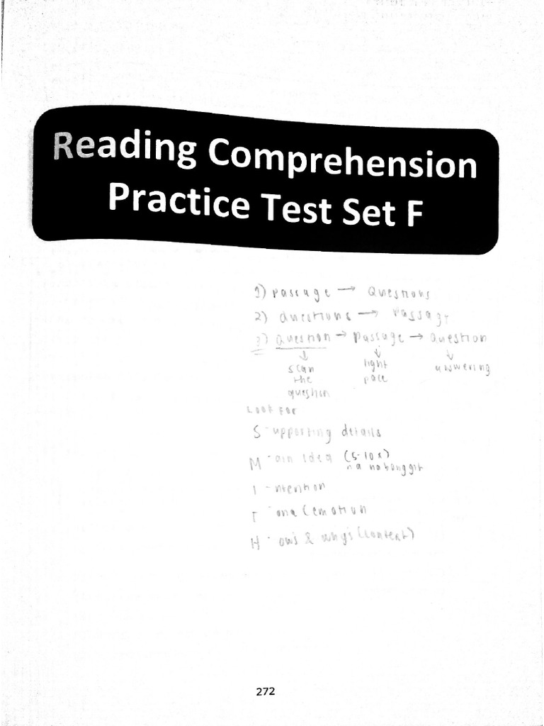 (English) SET F Reading Comprehension Practice Test | PDF
