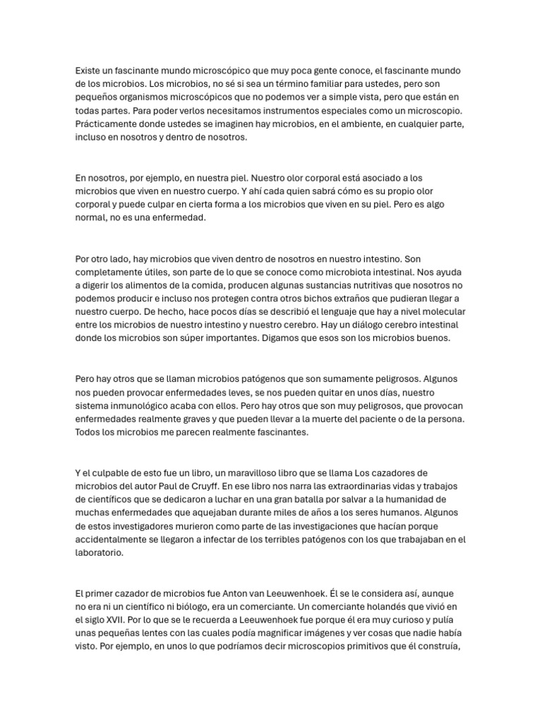 Fascinante mundo de los microbios y vacunas | PDF | Rabia | Luis Pasteur