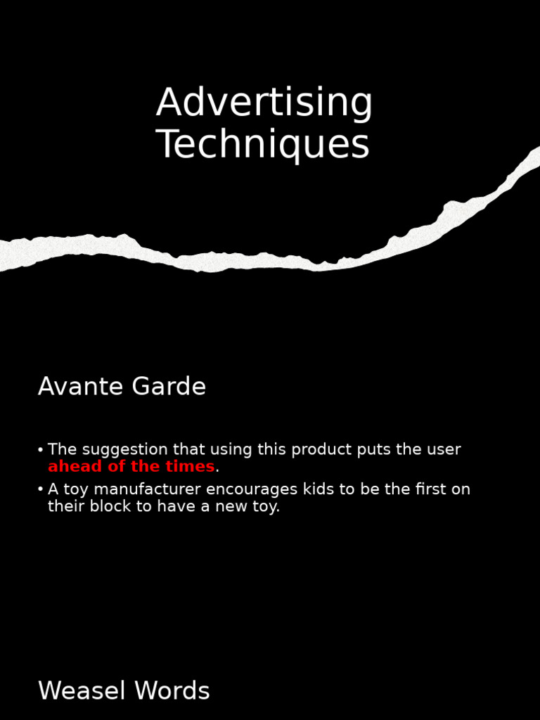 Effective Advertising Techniques Explained | PDF