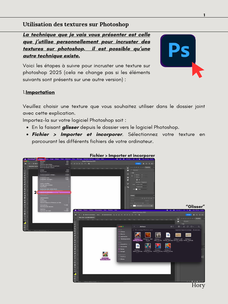 Incruster des textures sur Photoshop | PDF | Adobe Photoshop | Informatique