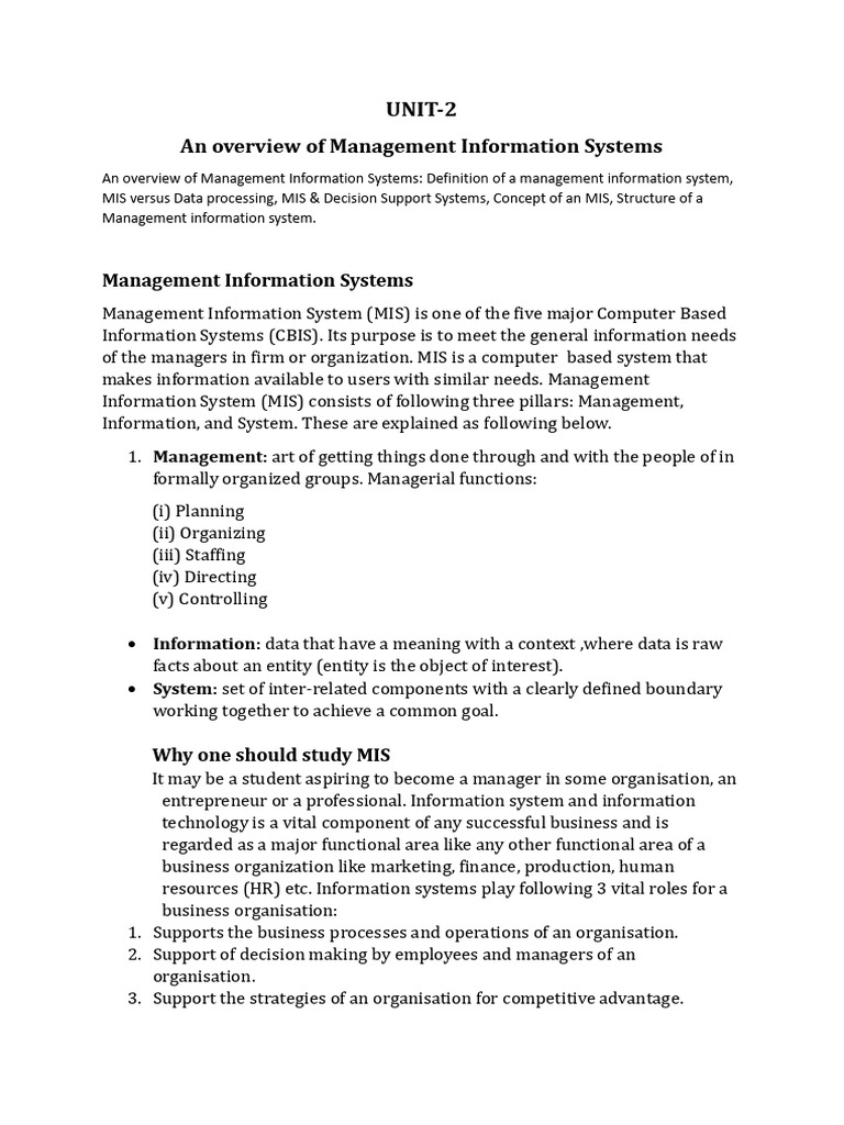 Overview of Management Information Systems | PDF | Databases | System