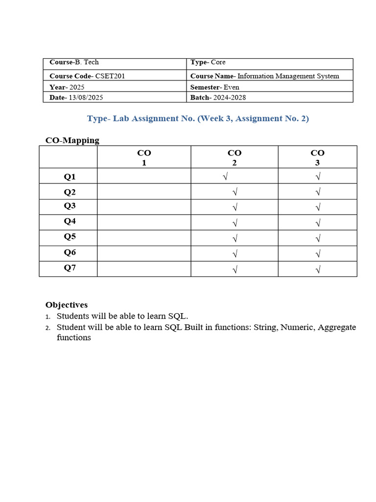 Pizza Order Management SQL Lab Assignment | PDF | Databases | Computer ...