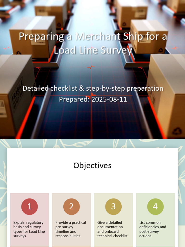 Load Line Survey Preparation Checklist | PDF | Shipping | Watercraft