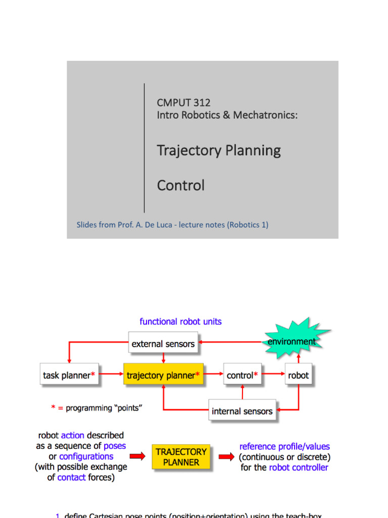 Trajectory Planning in Robotics | PDF