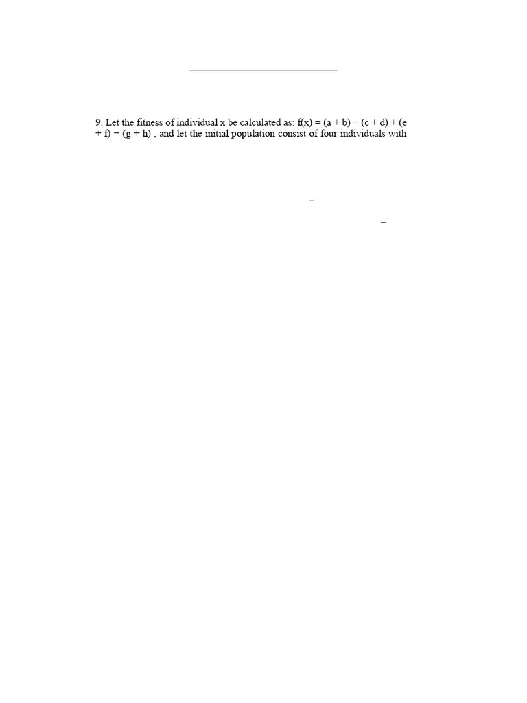 Genetic Algorithm | PDF