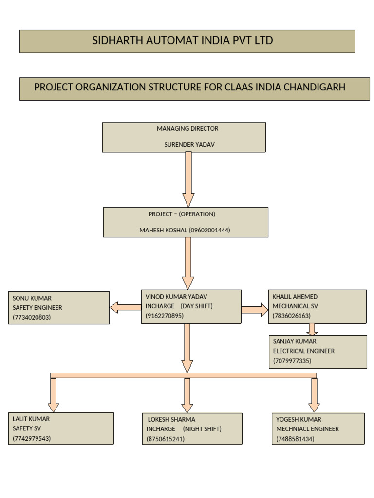 Project Organization Structure - Claas India | PDF