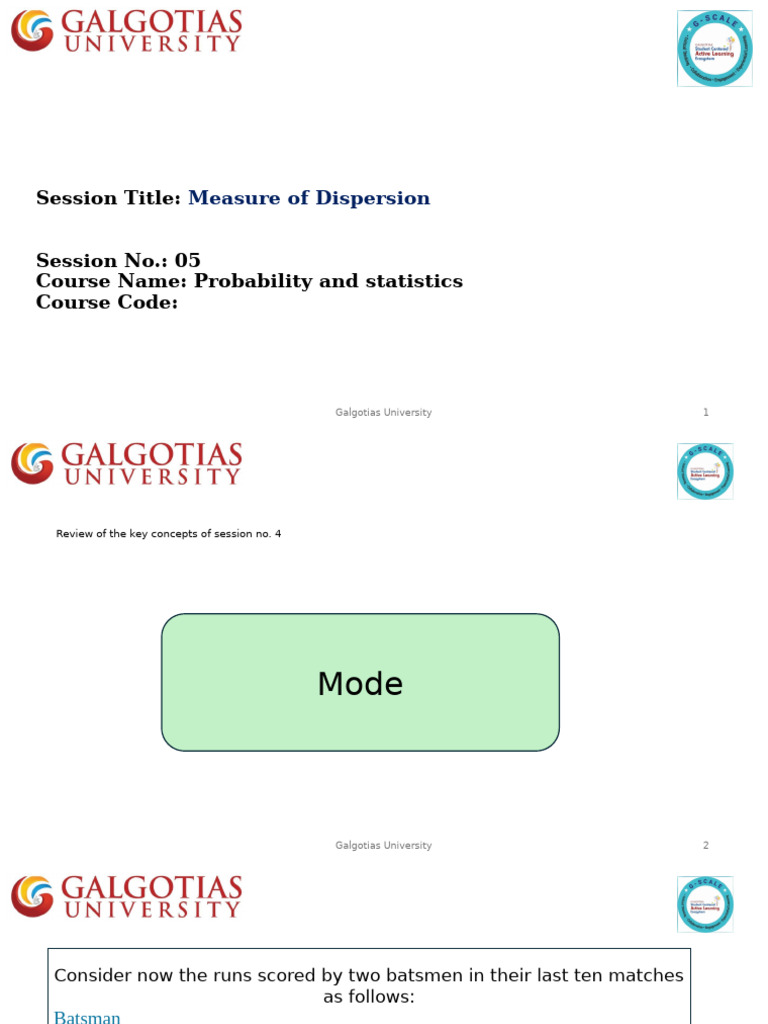 Lecture 05 | PDF | Variance | Statistical Dispersion