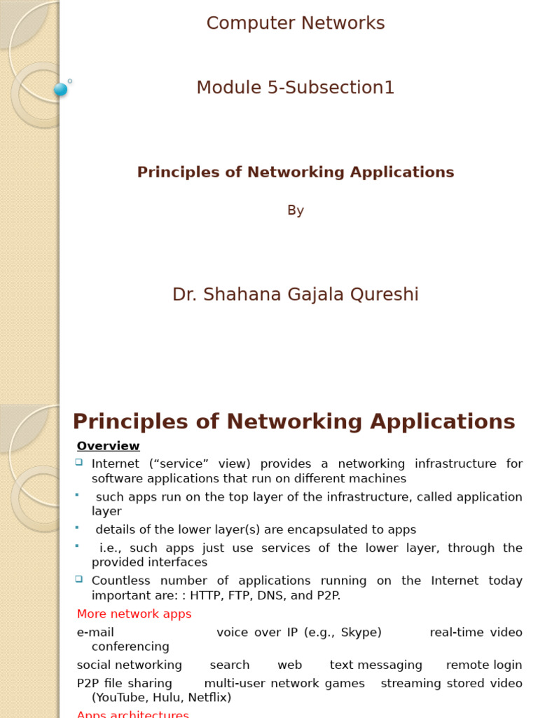 Principles of Networking Applications | PDF | World Wide Web | Internet ...