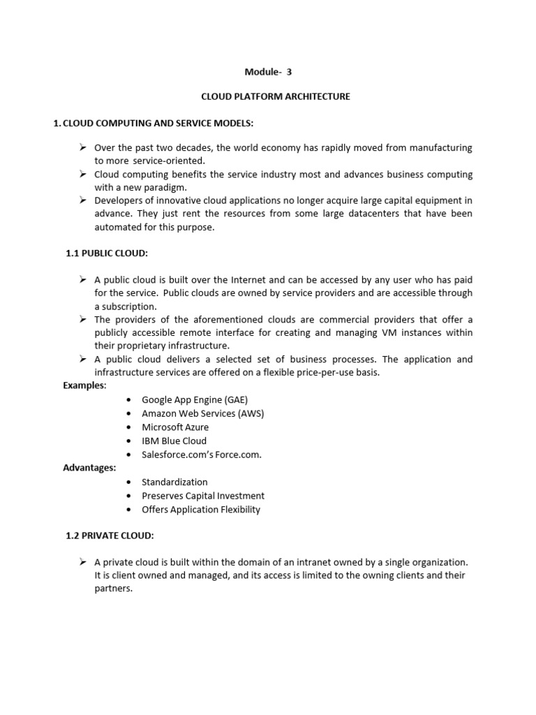 Cloud Platform Architecture Overview | PDF | Cloud Computing | Data Center