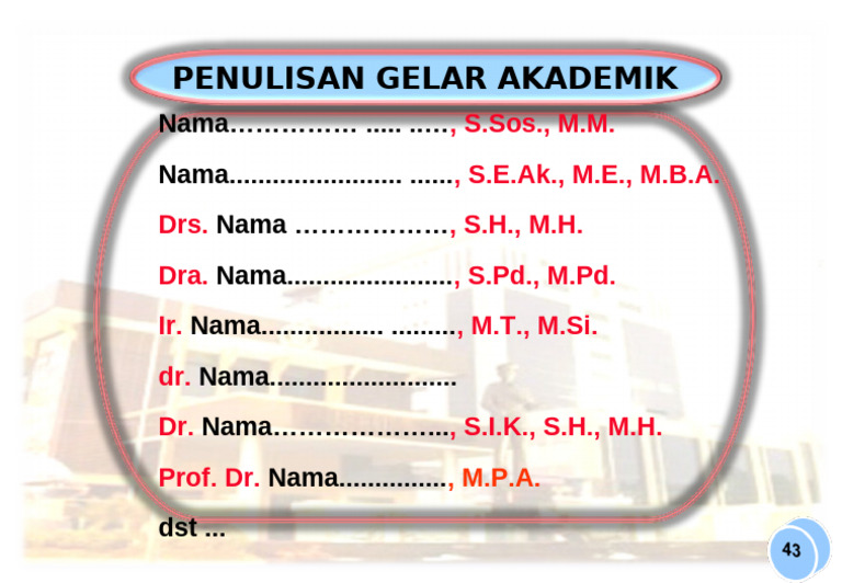 Penulisan Gelar | PDF