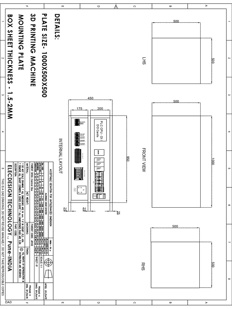 3D Printing Machine CAD Layout | PDF | Manufactured Goods