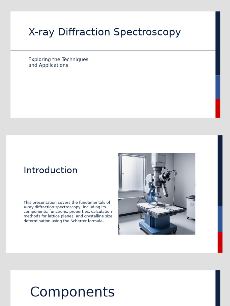 X-ray Diffraction Spectroscopy Overview | PDF | Crystal Structure ...
