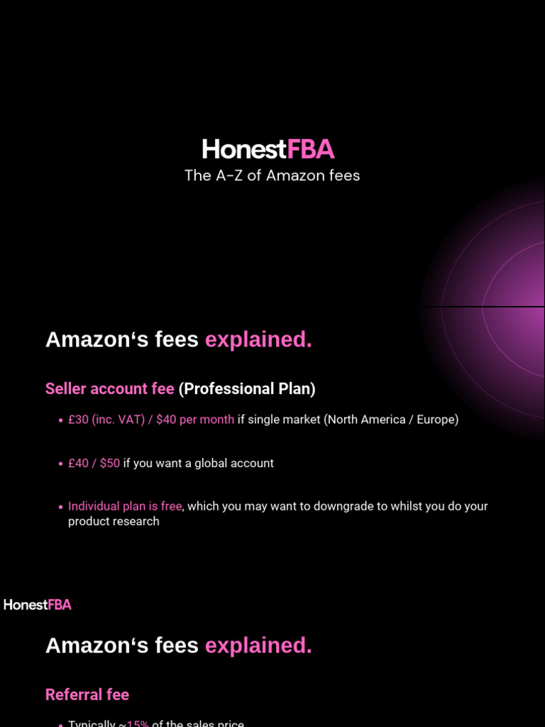 Amazon Fees Breakdown by Category | PDF | Fee | Warehouse