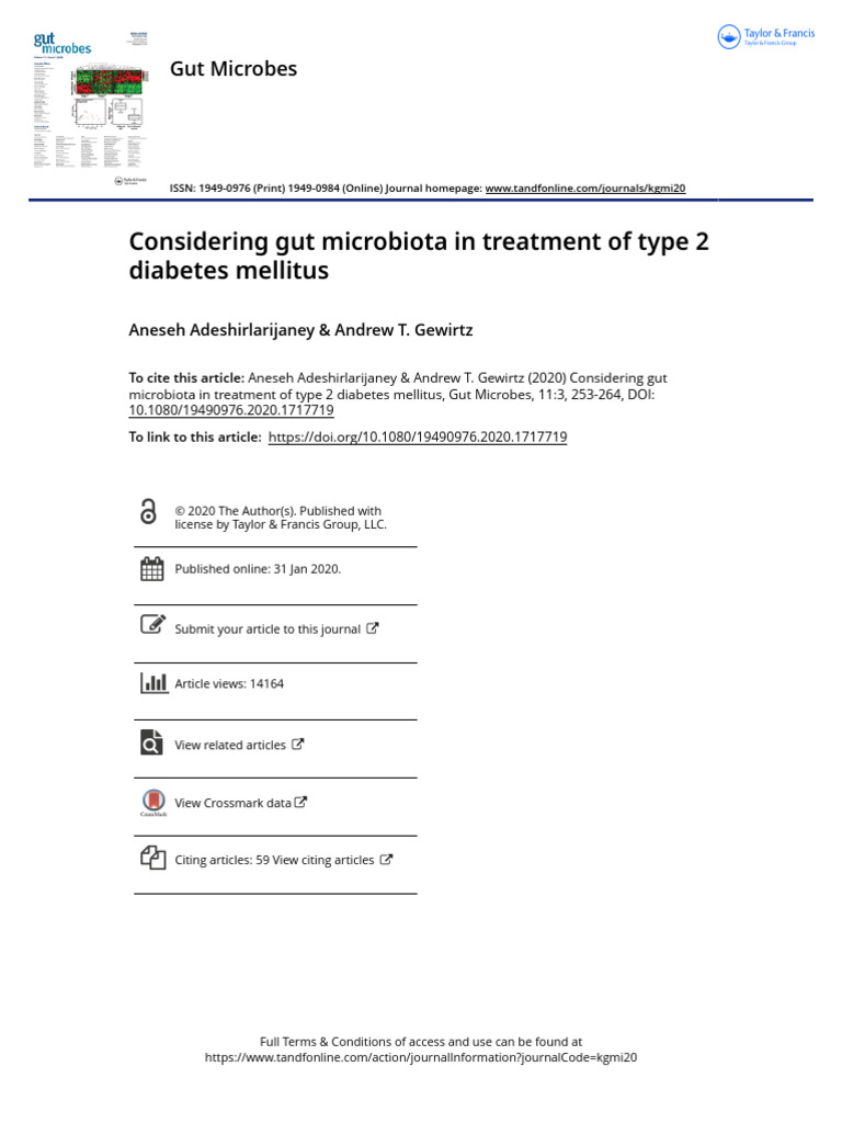 Considering Gut Microbiota in Treatment of Type 2 Diabetes Mellitus ...