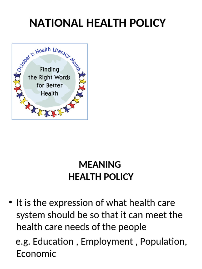 National Health Policy Overview 1983-2002 | PDF | Health Policy ...