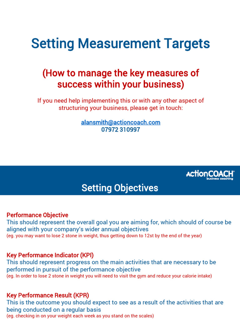 Setting Business Measurement Targets | PDF | Expense | Performance ...