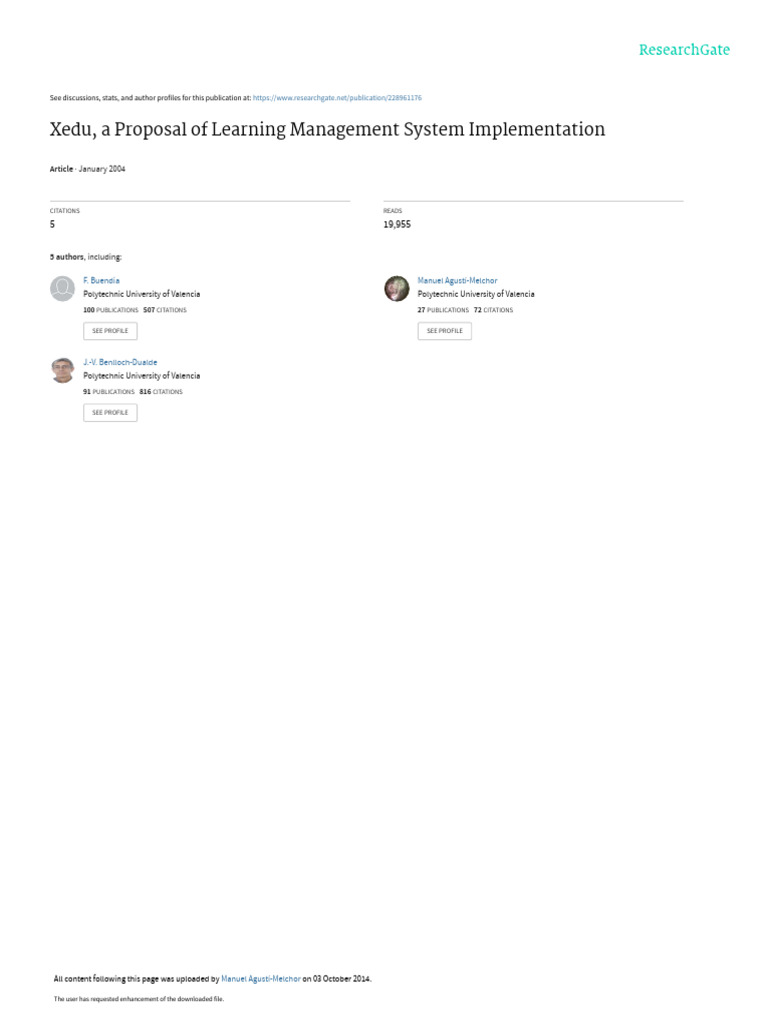 Xedu: Open-Source LMS Proposal | PDF | World Wide Web | Internet & Web